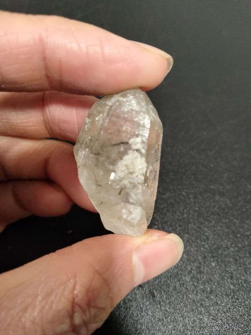 国産鉱物 山梨県 塩山竹森山 天然水晶 トルマリン入り水晶 早い者勝ち