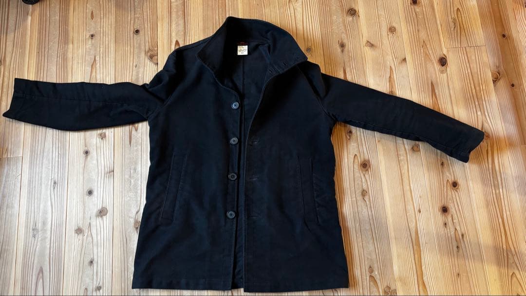 フレンチワーク　べトラ ブラックモールスキン ワークコート フランス製 Lサイズ