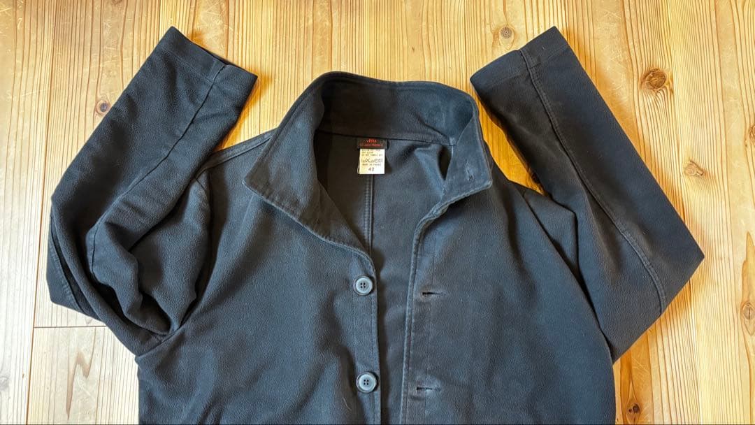 フレンチワーク　べトラ ブラックモールスキン ワークコート フランス製 Lサイズ