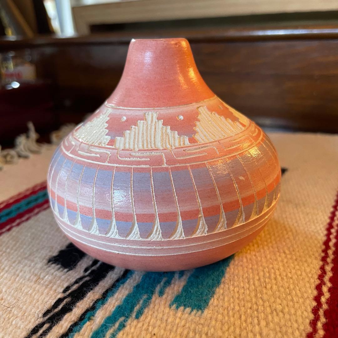 貴重！ネイティブアメリカンNavajo壷ナバホ族プエブロヴィンテージ雑貨