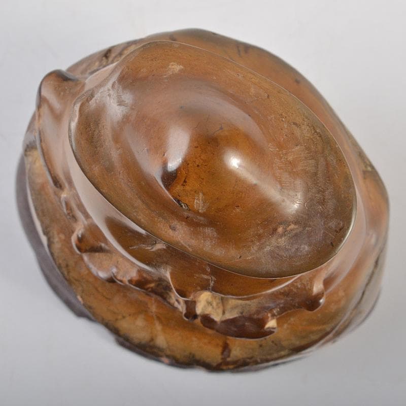 天然石 鑑賞石 安倍川 鉄丸石 置物 唐木台付 C R7096 - メルカリ