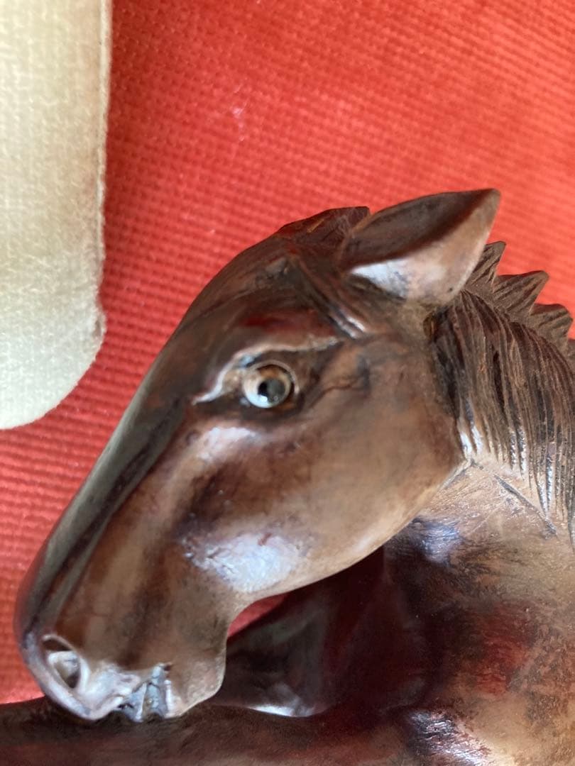 アンティーク木製馬の彫刻 - メルカリ
