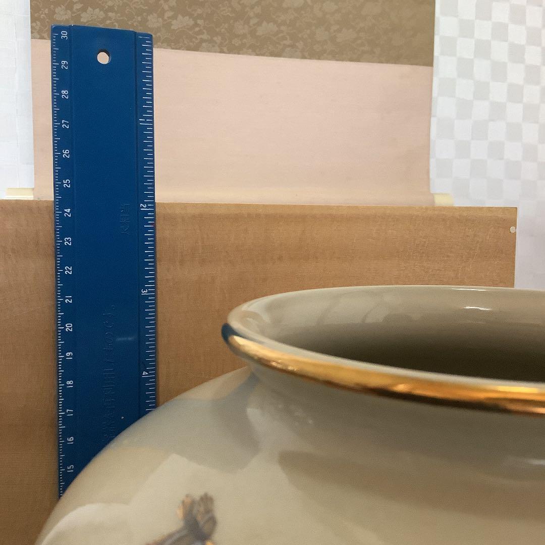 九谷焼 花瓶「菊」