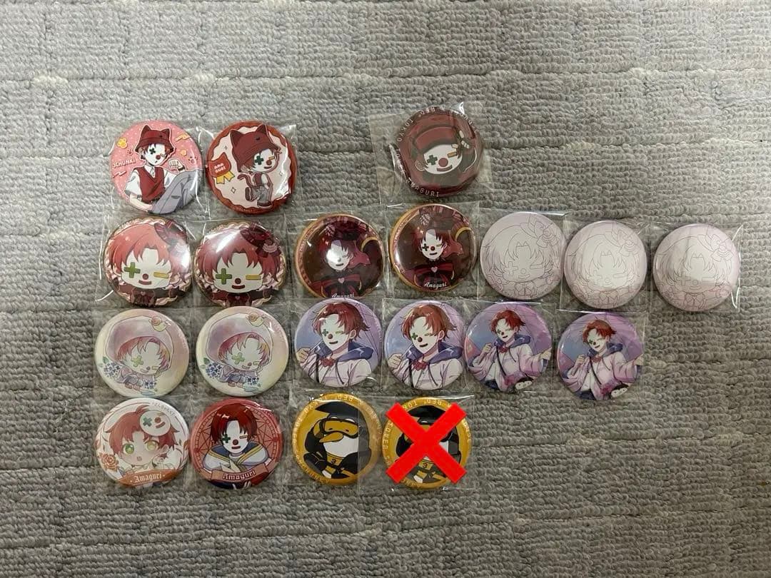 さんちゃんく 雨栗 米将軍 缶バッジ まとめ売り バラ売り⭕️ 即購入