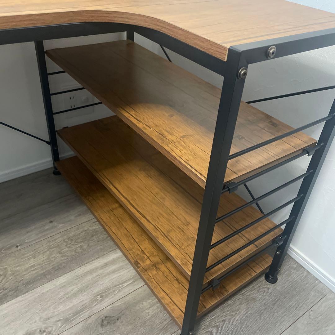 【1/31まで】エア・リゾーム・インテリア　L字デスク　幅90