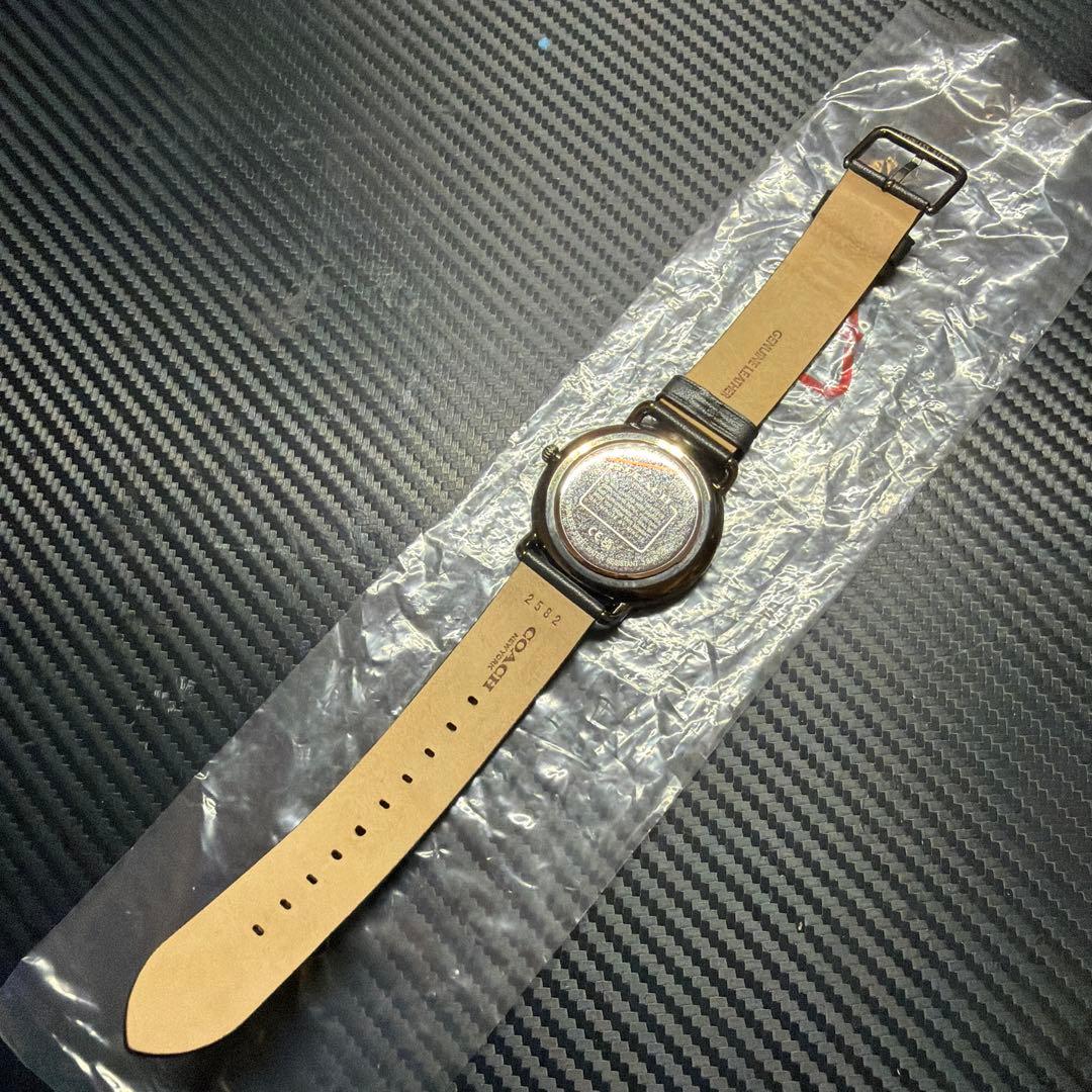 COACH Elliot 腕時計 ブラックレザー