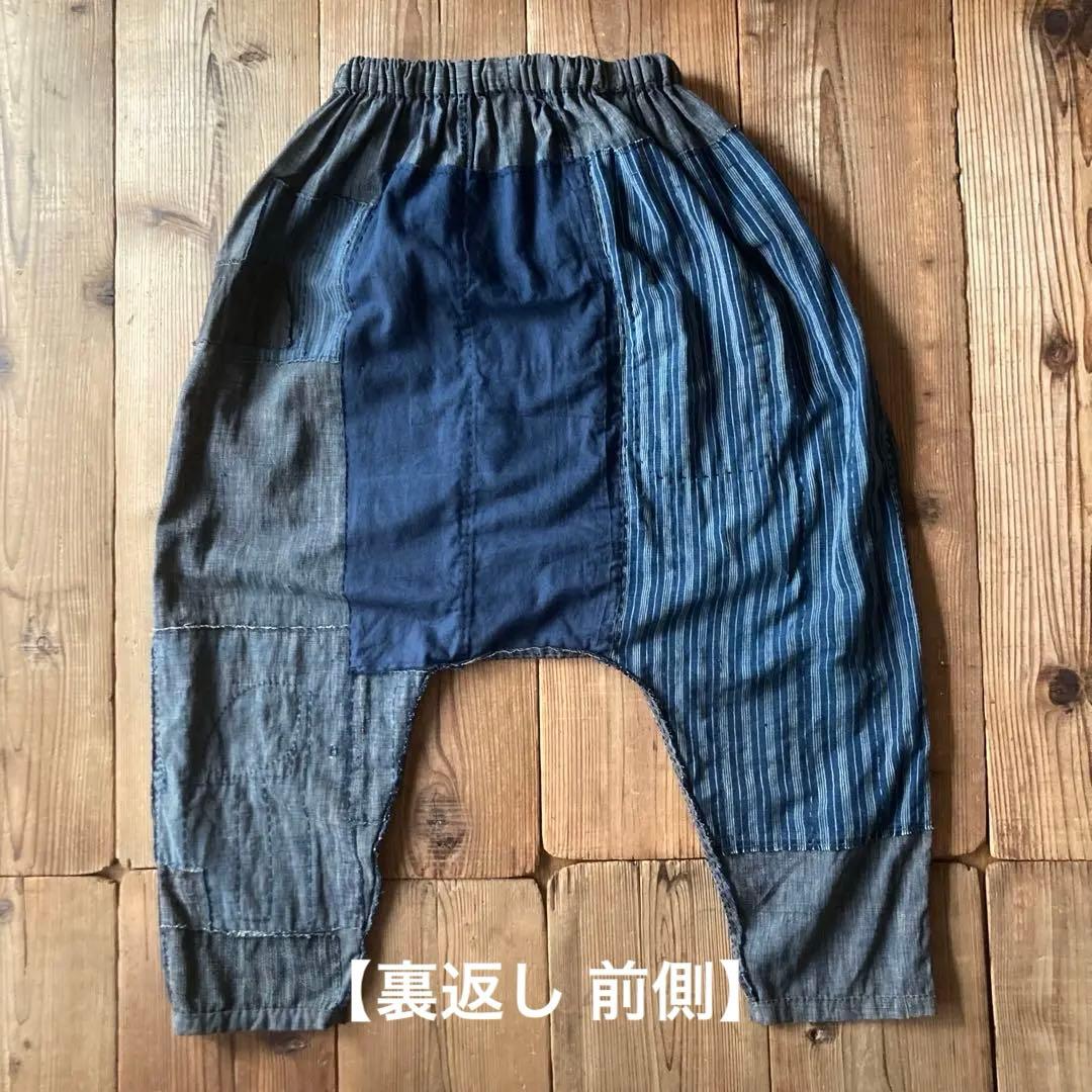 古布 布団皮 襤褸 BORO 木綿 ピエロもんぺ サルエル モンキーパンツ