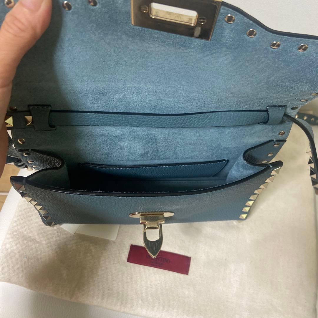 Valentino スタッズ ショルダーバッグ 青