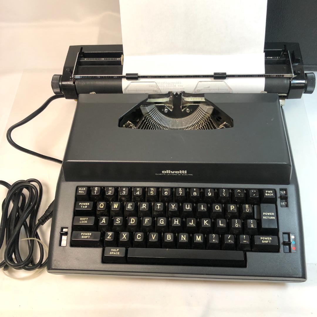 タイプライター、オリベッティ LETTERA 38 電動 動作確認済 スペイン製