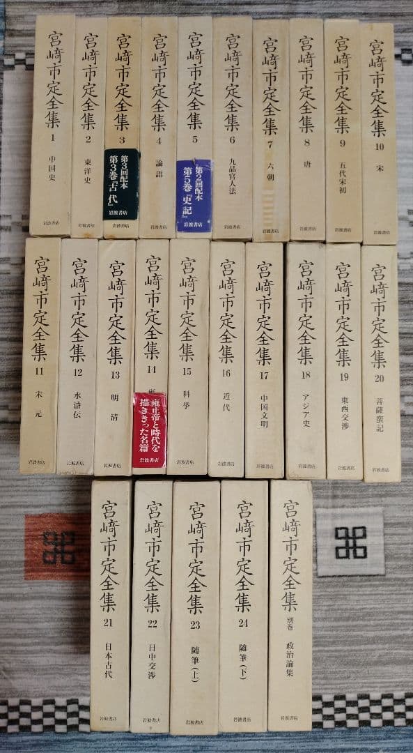宮崎市定全集 全25巻セット 本巻24巻+別巻1巻 箱付き 月報揃い 岩波