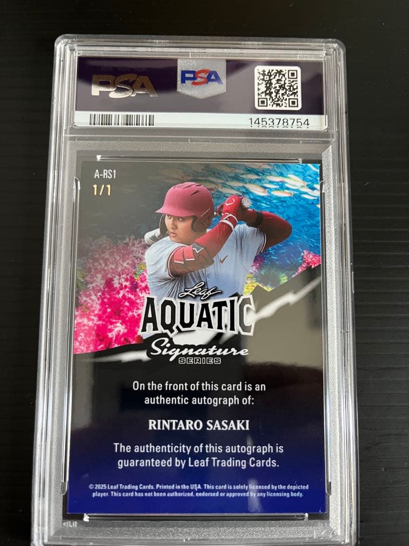 1枚限定】佐々木麟太郎 直筆サイン 2025 Leaf 1of1 - メルカリ