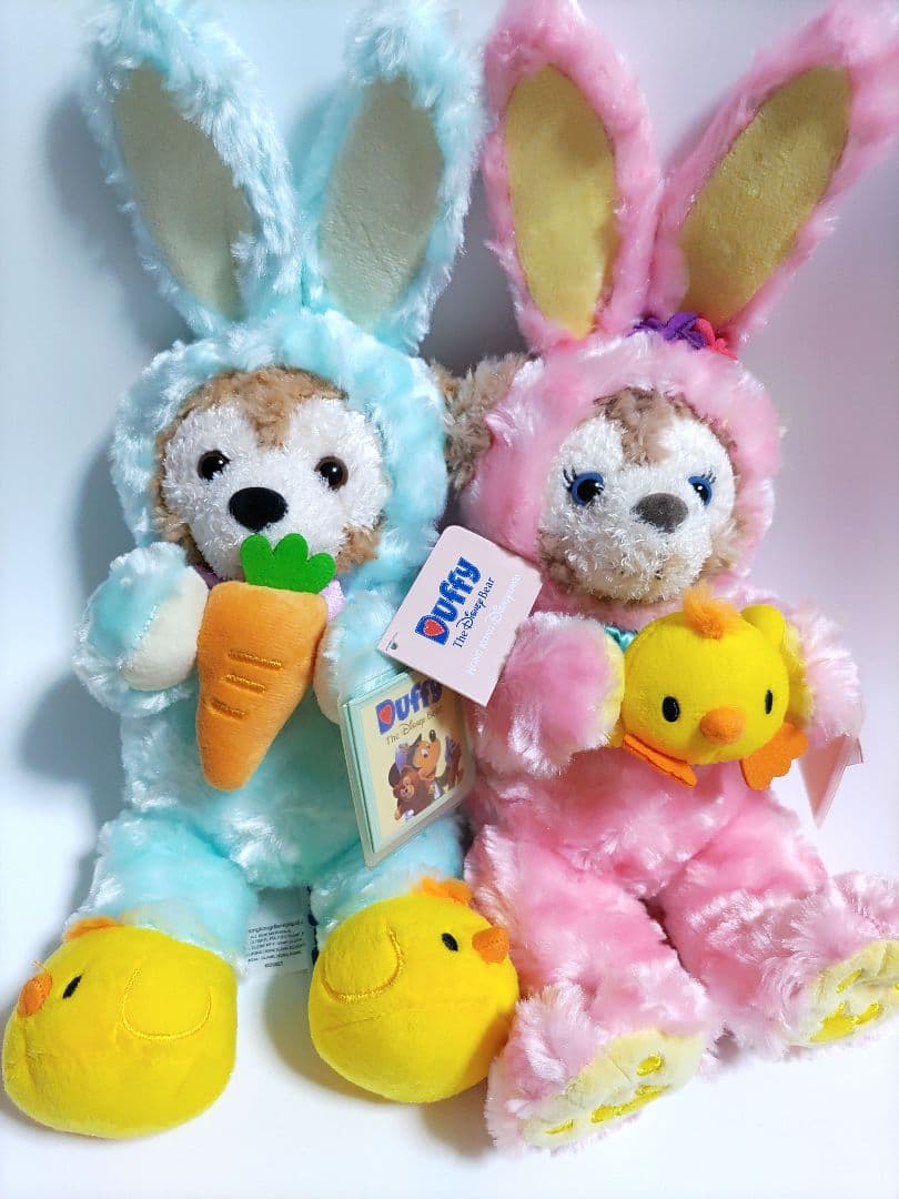 香港ディズニー限定　ダッフィー　シェリーメイ　イースターラビットぬいぐるみセット 香港ディズニー限定 ダッフィー シェリーメイ イースターラビット