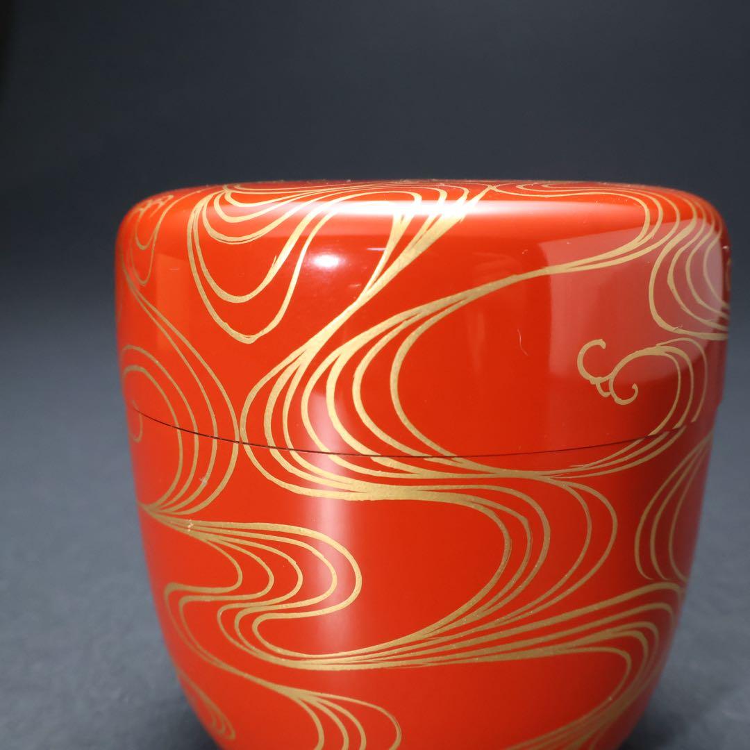 朱中棗 光琳波蒔絵 金蒔絵 岡本陽斎 共箱 R1418お3の通販はau PAY