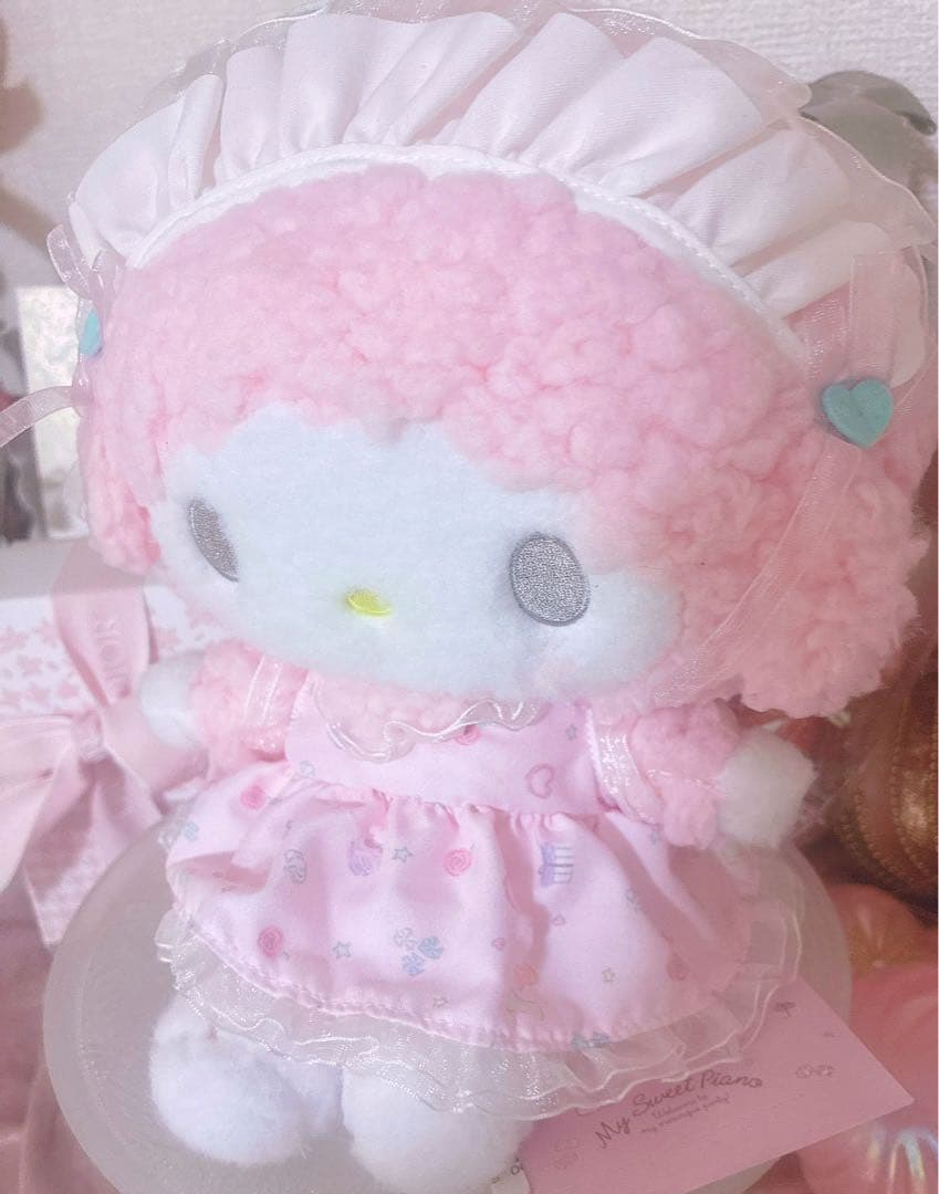 希少♡激レア♡サンリオ♡ピアノちゃん♡メレンゲ♡ぬいぐるみ♡ピンク♡sanrio