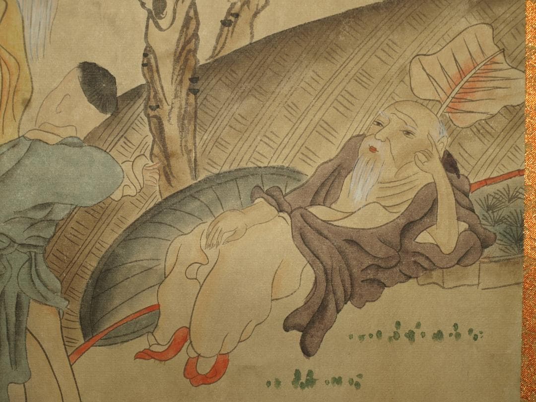 民間仕入れ品 中国清時代の物図 肉筆絵 激安骨董品BD211A13-3