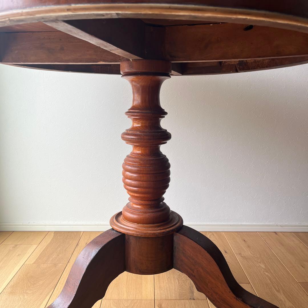 英国製　チーク材　アンティーク　ダイニングテーブル