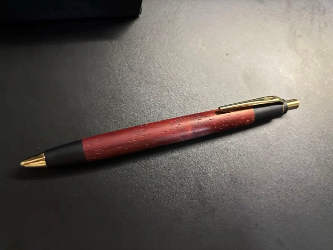野原工芸シャーペン　紅紫檀　固定式口金付き