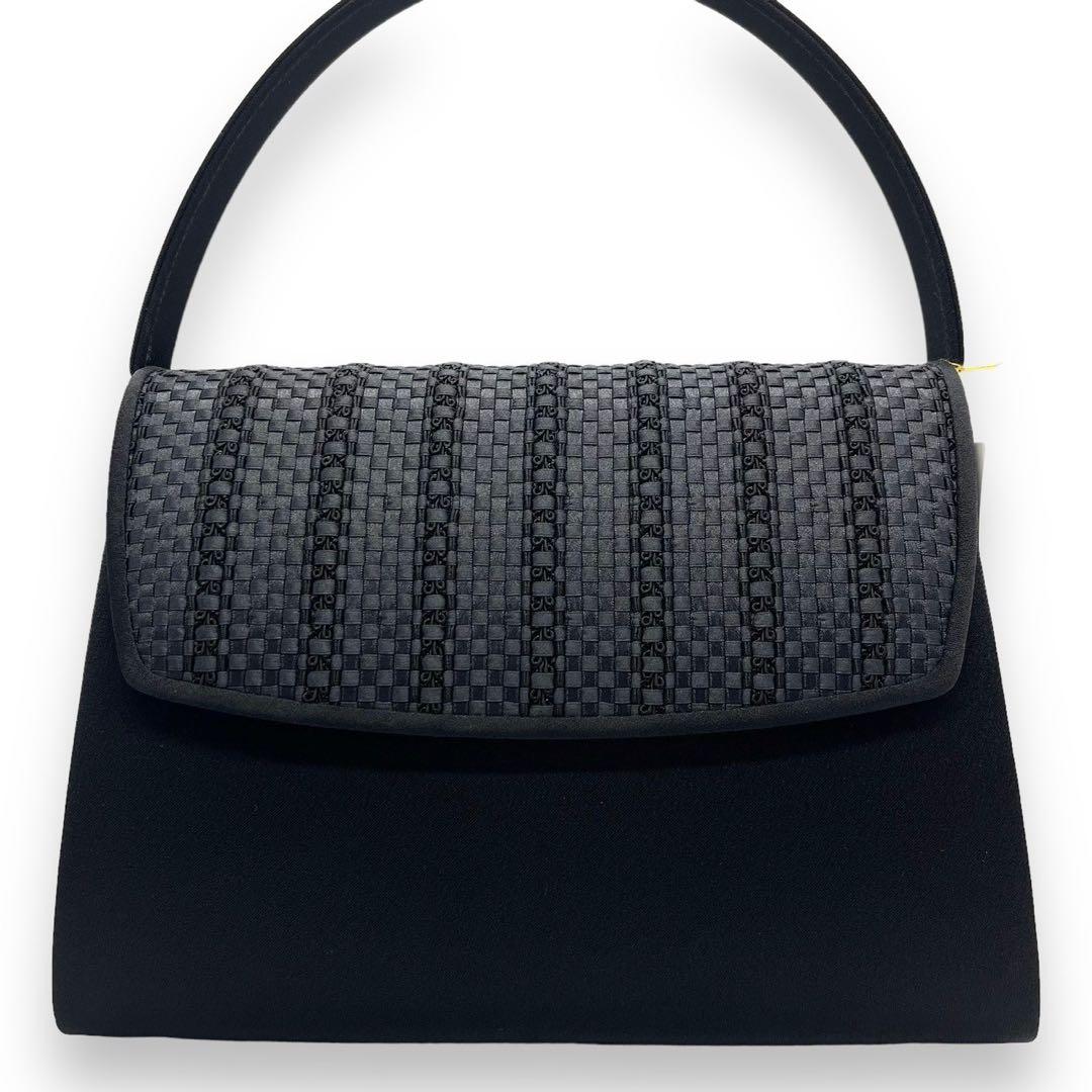 【未使用】イワサ　西陣織り　リボンメッシュ　フォーマル　ハンドバッグ　冠婚葬祭