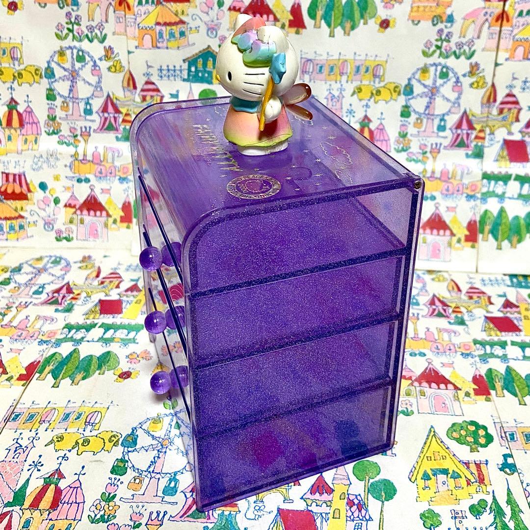 平成レトロ ハローキティ エンジェルキティちゃん ラメ プラチェスト 小物入れ