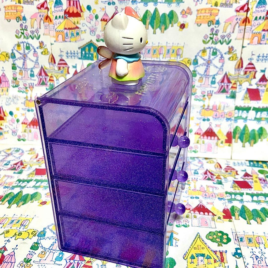 平成レトロ ハローキティ エンジェルキティちゃん ラメ プラチェスト 小物入れ