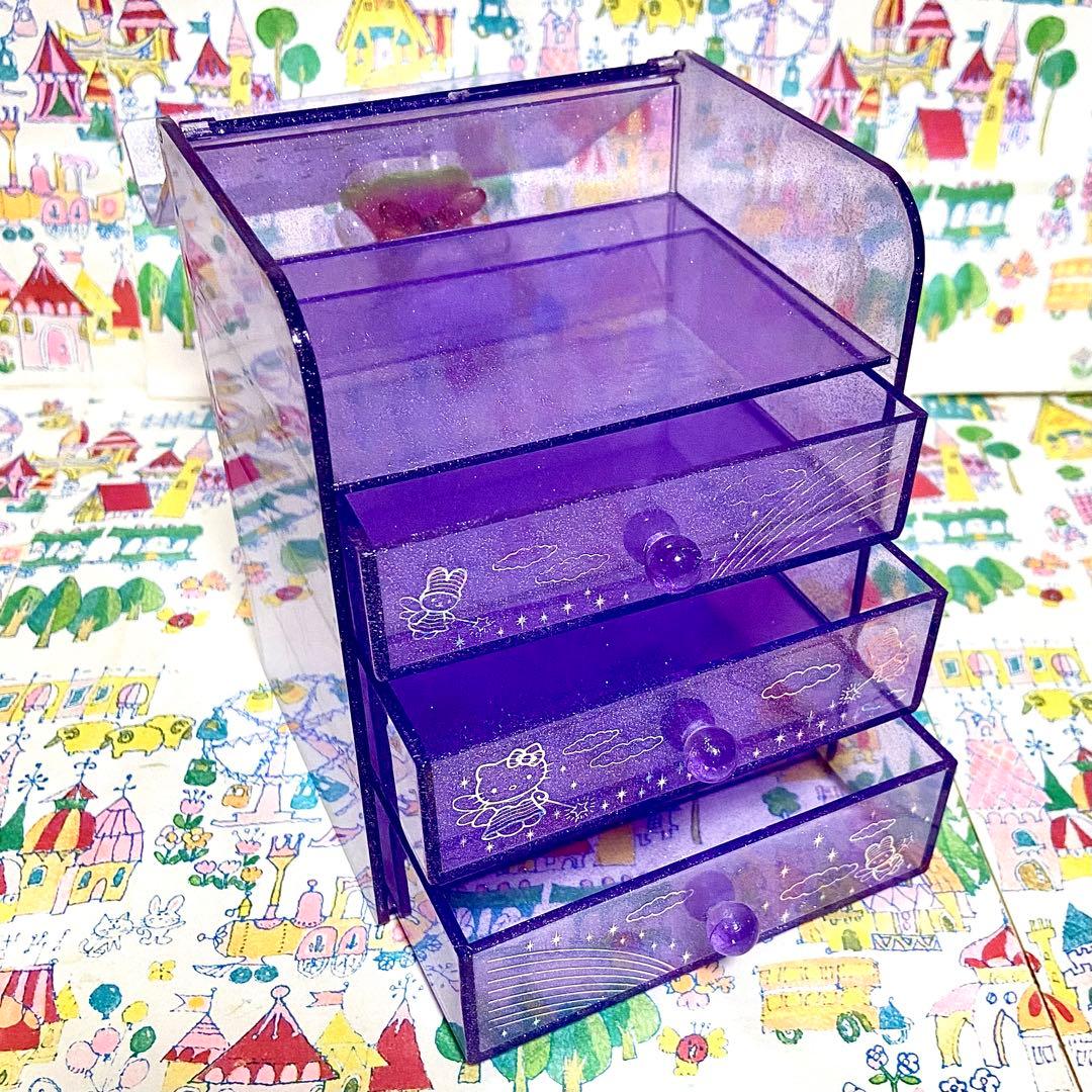 平成レトロ ハローキティ エンジェルキティちゃん ラメ プラチェスト 小物入れ