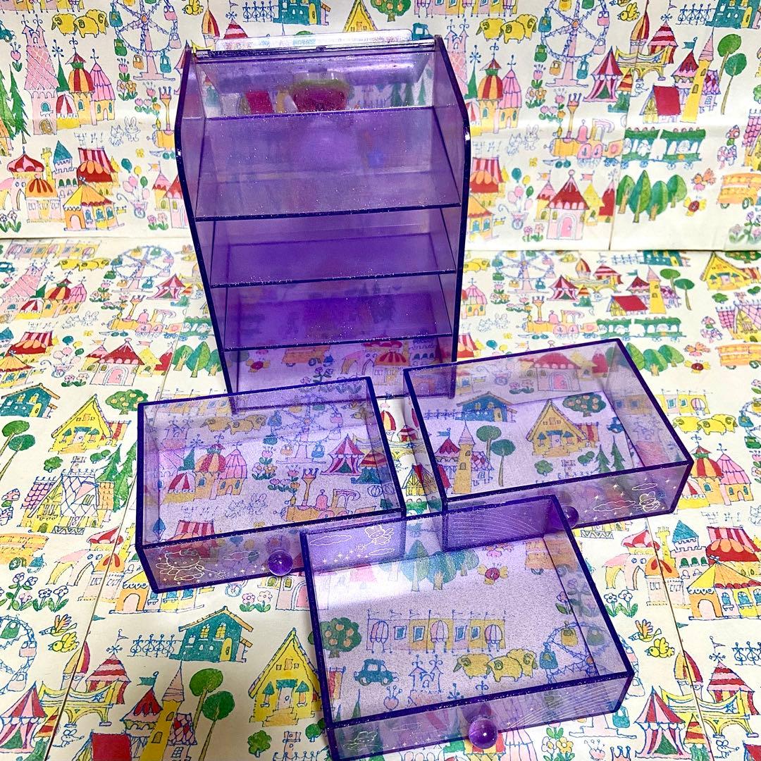 平成レトロ ハローキティ エンジェルキティちゃん ラメ プラチェスト 小物入れ