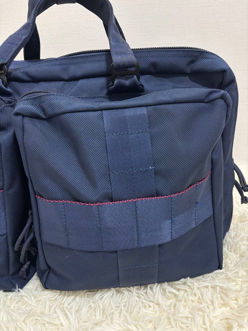 美品BRIEFING BEAMS PLUS / 別注 3WAY BAG NAVY