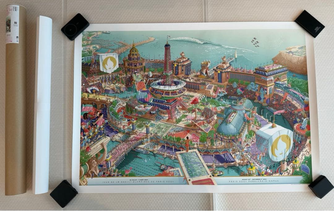 【非売品】パリオリンピックVIP限定ポスター　1枚 パリ五輪・パラリンピック公式ポスター公開 観光名所と競技会場が一体