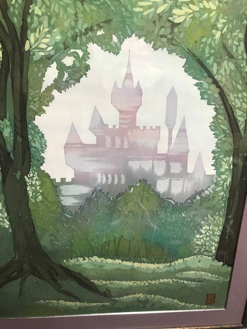 【値下げ】特大　絵画　アンコールワット　ろうけつ染