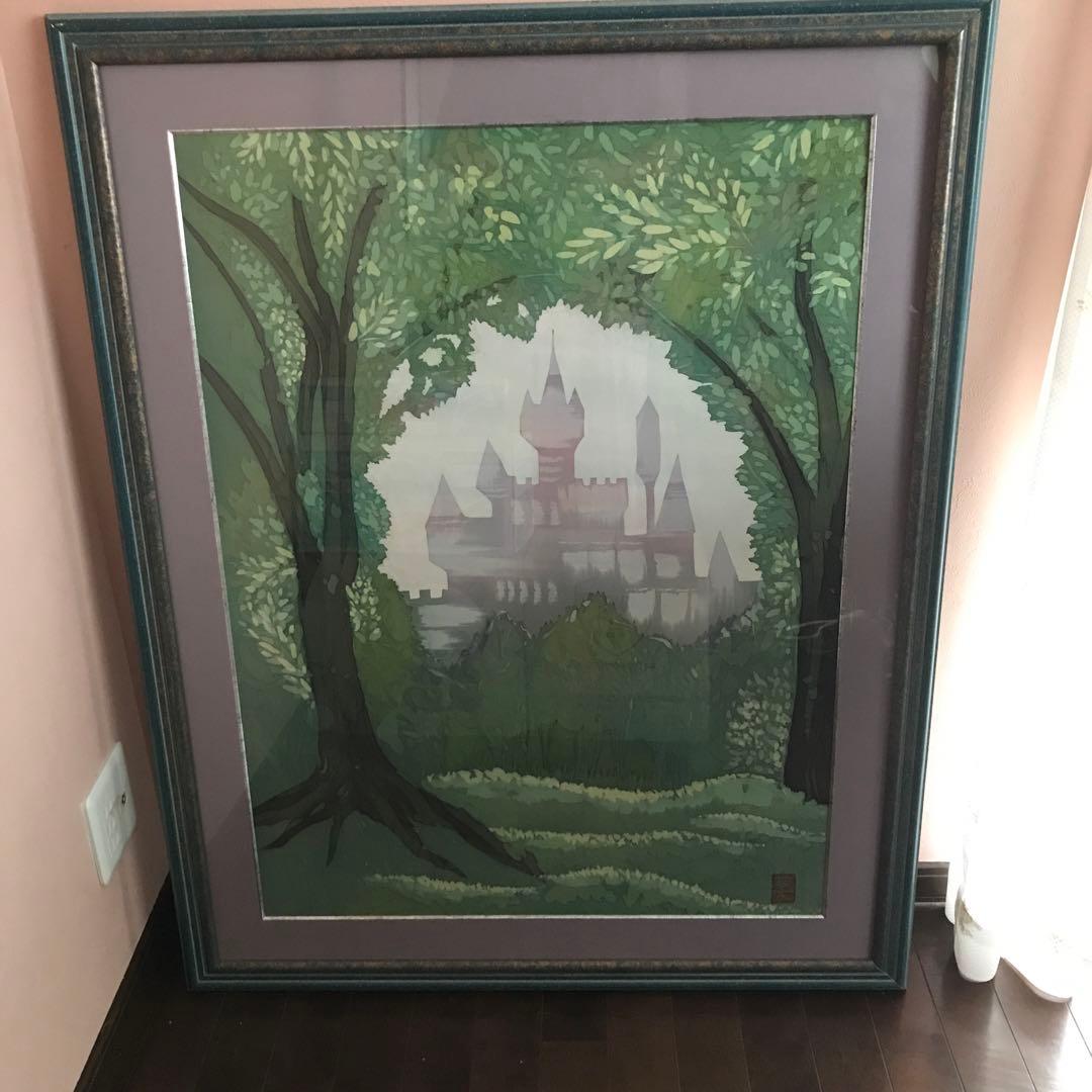 【値下げ】特大　絵画　アンコールワット　ろうけつ染