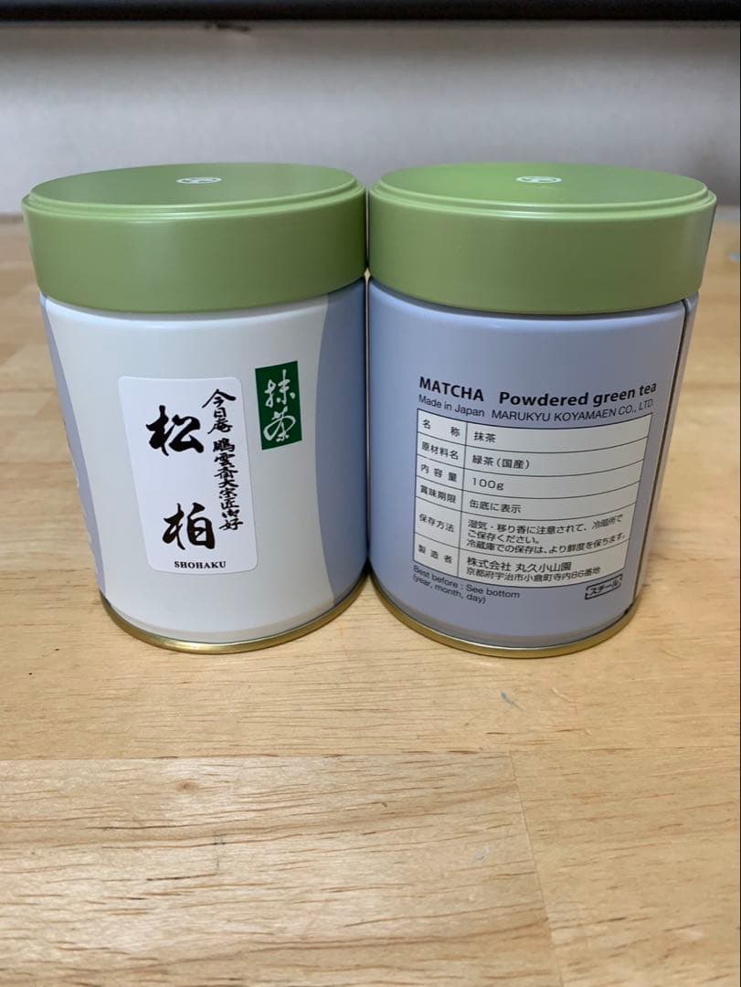 丸久小山園 松柏 抹茶 100g缶 2個 丸久小山園 松柏 抹茶 100g缶