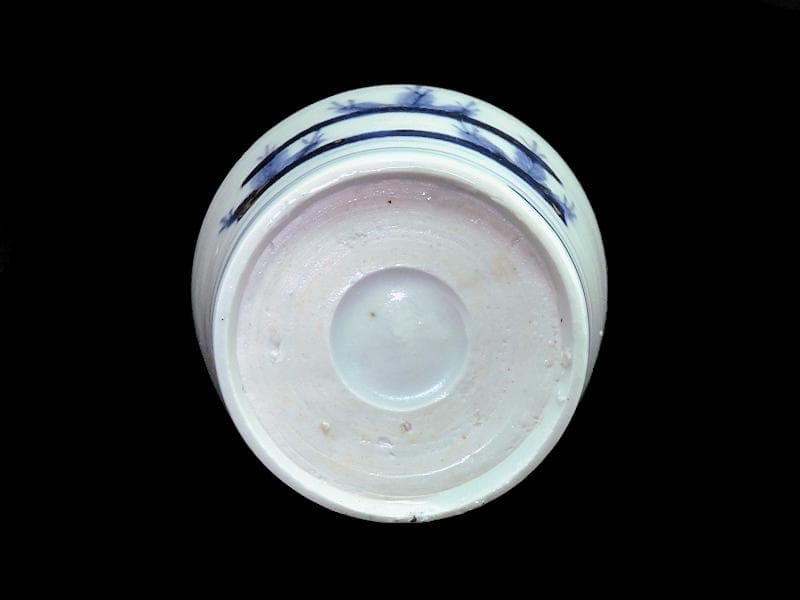 古伊万里　染付　若松に霞の図　蕎麦猪口　C362AS-fbqs