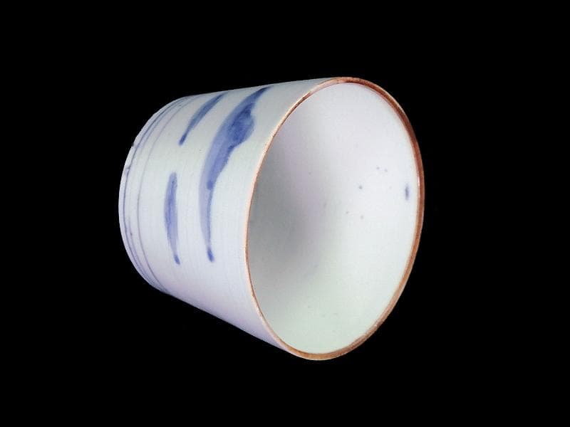 古伊万里　染付　若松に霞の図　蕎麦猪口　C362AS-fbqs