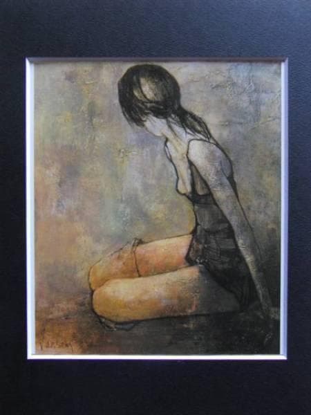 ジャン・ジャンセン、【踊り子の吐息】、希少な額装用画集より、新品額装付