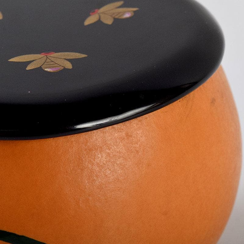 茶道具 北村葵春作 瓢箪 螺鈿装飾 螢蒔絵 茶器 共箱 V 9095