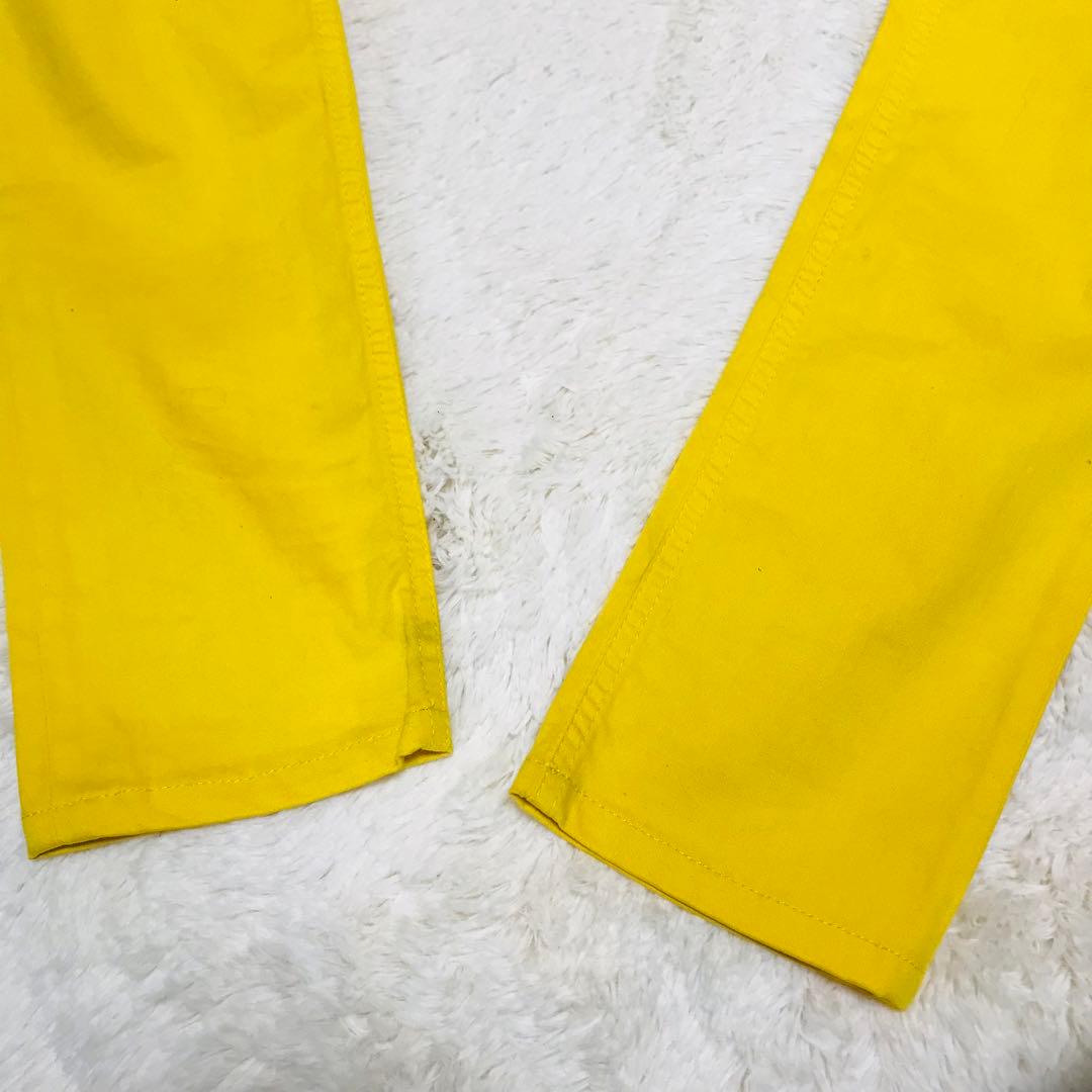 マルタンマルジェラ ストレッチ　カラー パンツ イエロー イタリア製 42