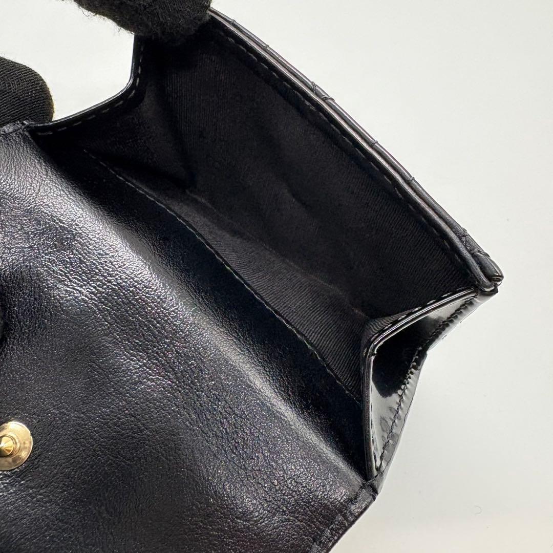 DIOR☆レディ ディオール☆エナメル☆ロータスウォレット☆カナージュ☆財