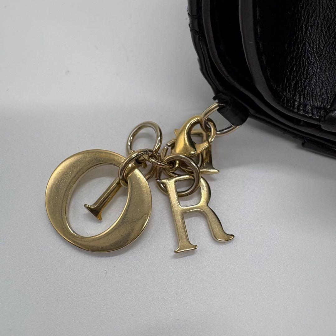 DIOR☆レディ ディオール☆エナメル☆ロータスウォレット☆カナージュ☆財