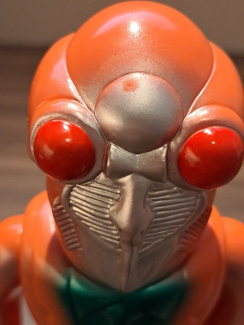 セミ人間 M1号 オレンジ成型 スタンダードサイズ ブルマァク ソフビ