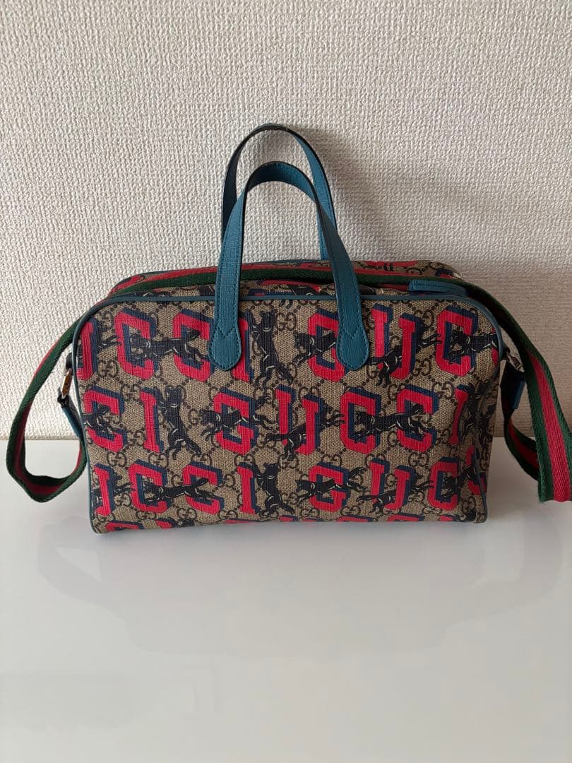 GUCCI ショルダーバッグ チルドレンズ GGプリント ウルフ オオカミ 犬