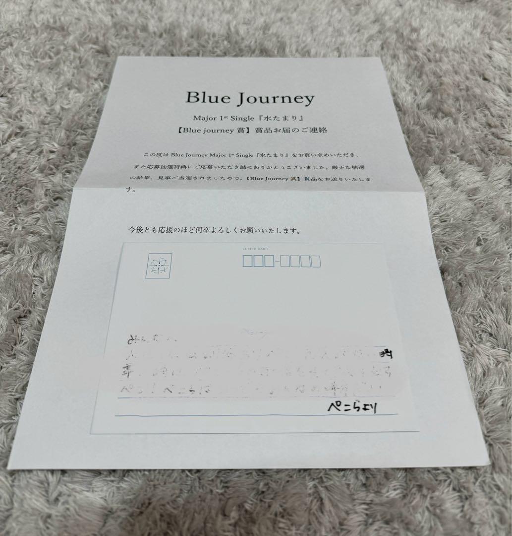 ぺこら水たまりBlue Journey賞メンバー個別複製手紙|mercariメルカリ