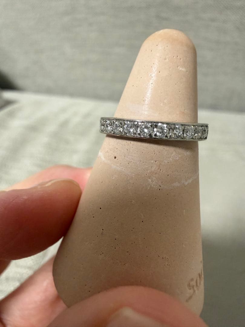 kinoko京セラジュエリー　プラチナハーフエタニティリング