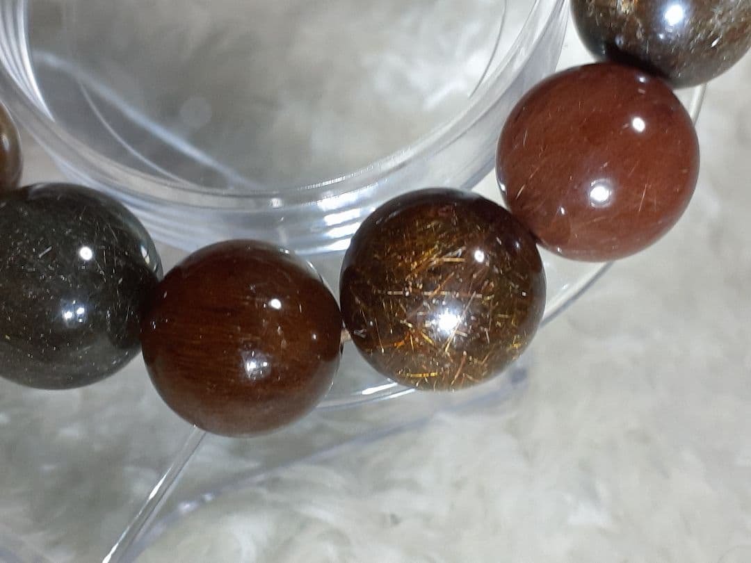 【1点もの】ミックス　ルチルクォーツ 　ブレスレット