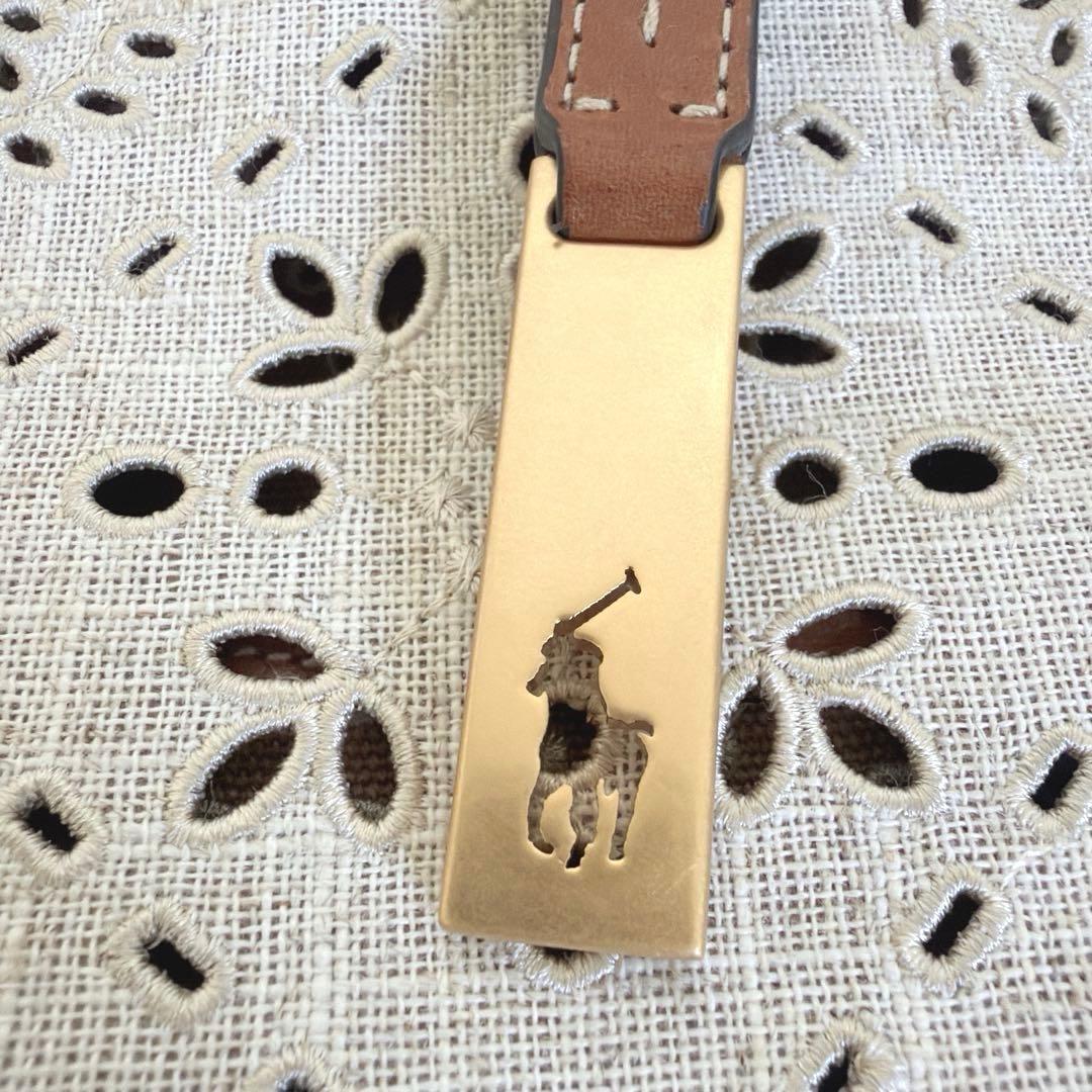 【ポロラルフローレン】美品✨リネン混 ID アイレット ワンショルダーバッグ