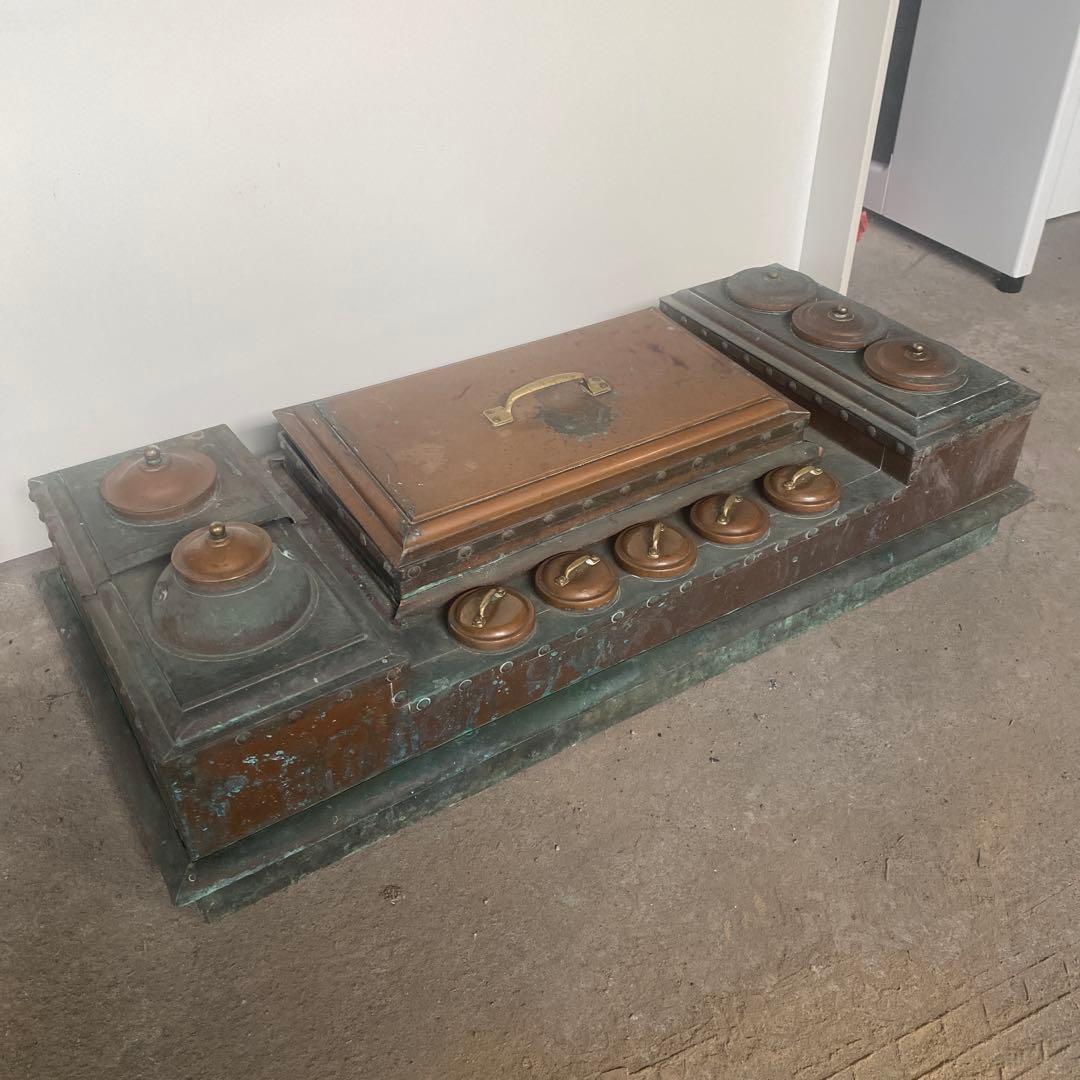 昭和レトロ　燗銅壺 火鉢 囲炉裏 純銅 竈 酒燗器　大正ロマン　骨董　希少 昭和レトロ 燗銅壺 火鉢 囲炉裏 純銅 竈 酒燗器 大正ロマン 骨董 希少