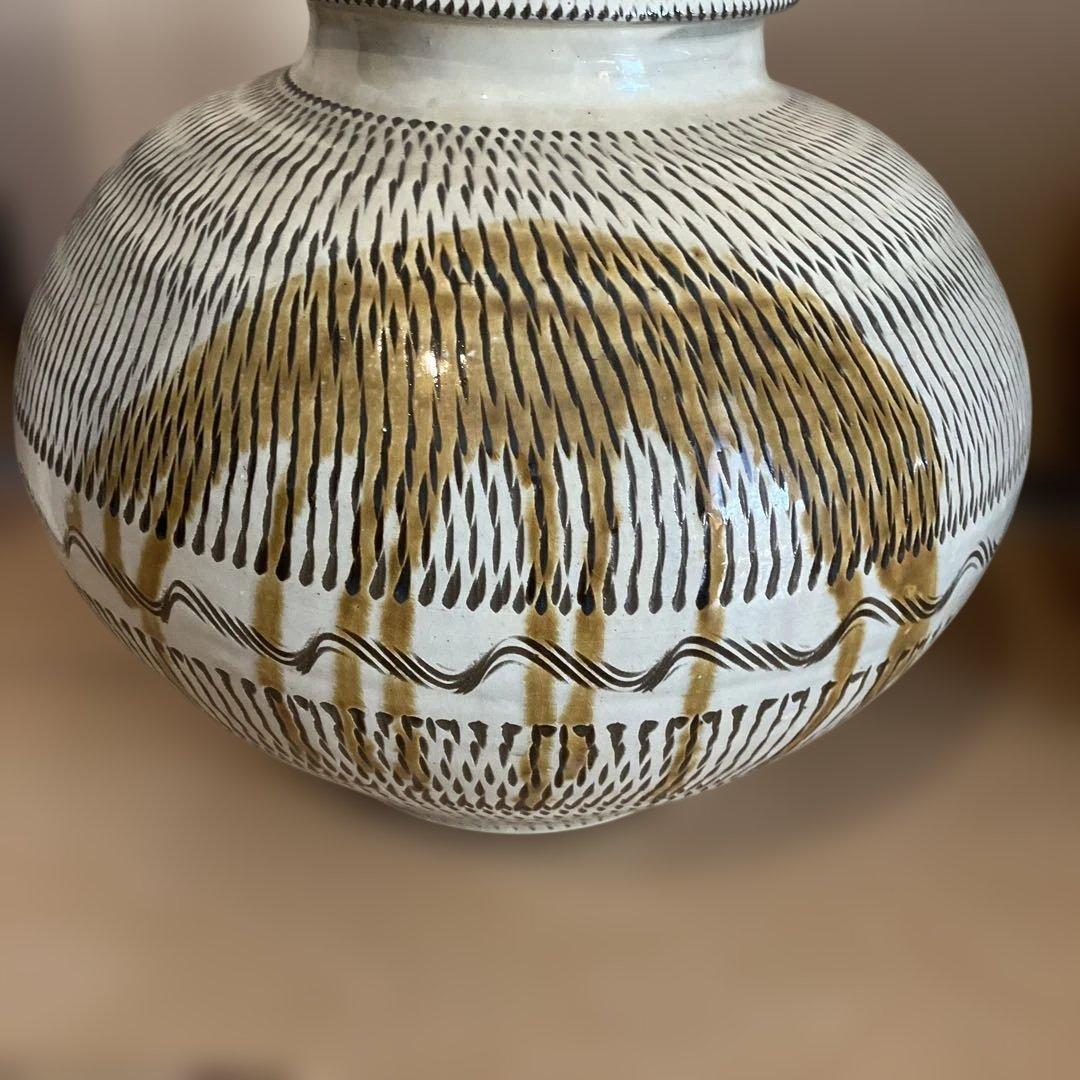 小鹿田焼 おんた焼き 壺 花瓶 大きいサイズ 美術品・アンティーク