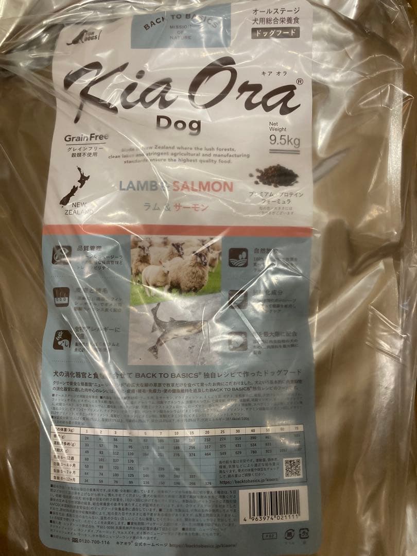 Kia Ora（キア オラ） ドッグフード ラム＆サーモン 9.5kg - メルカリ