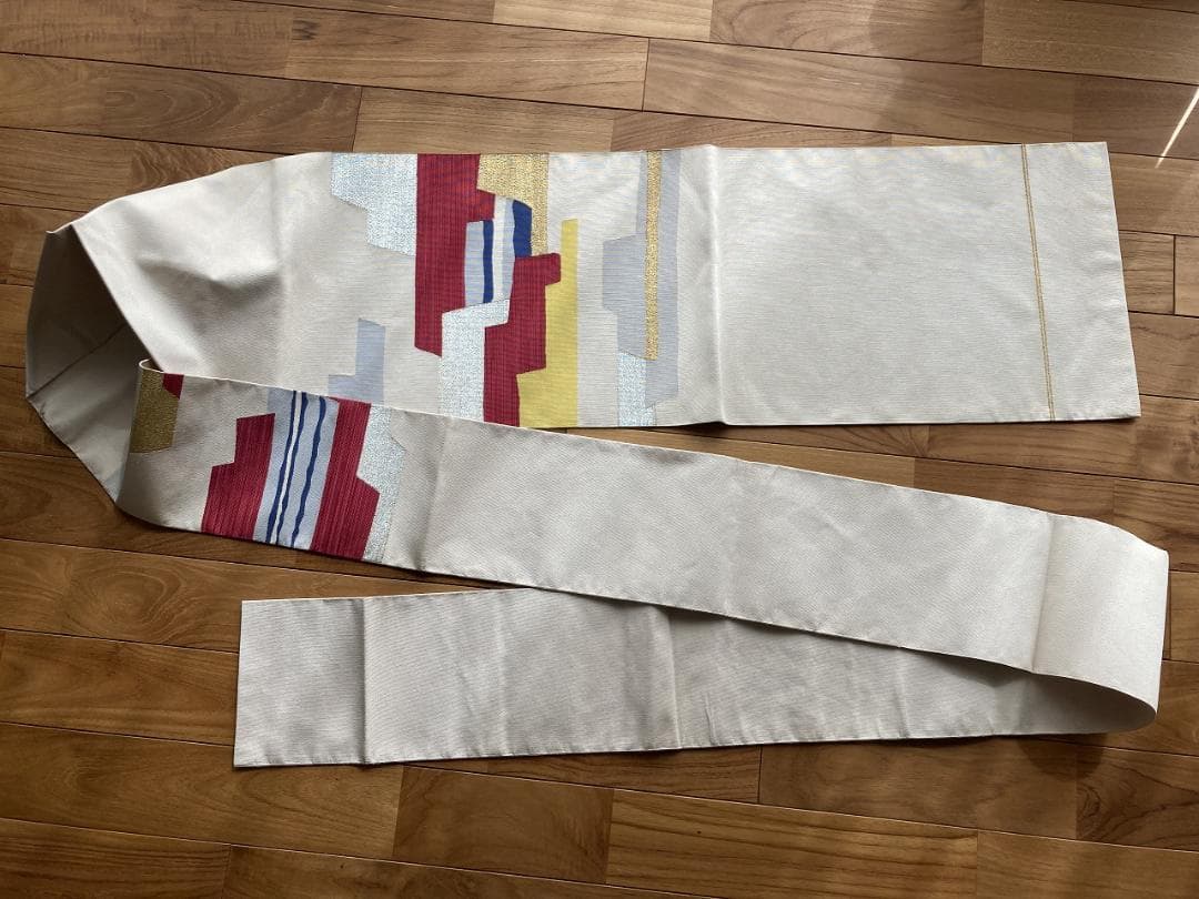 銀座 ちた和 帯 綴れ織り 名古屋帯　送料無料　赤　金　青　グレー