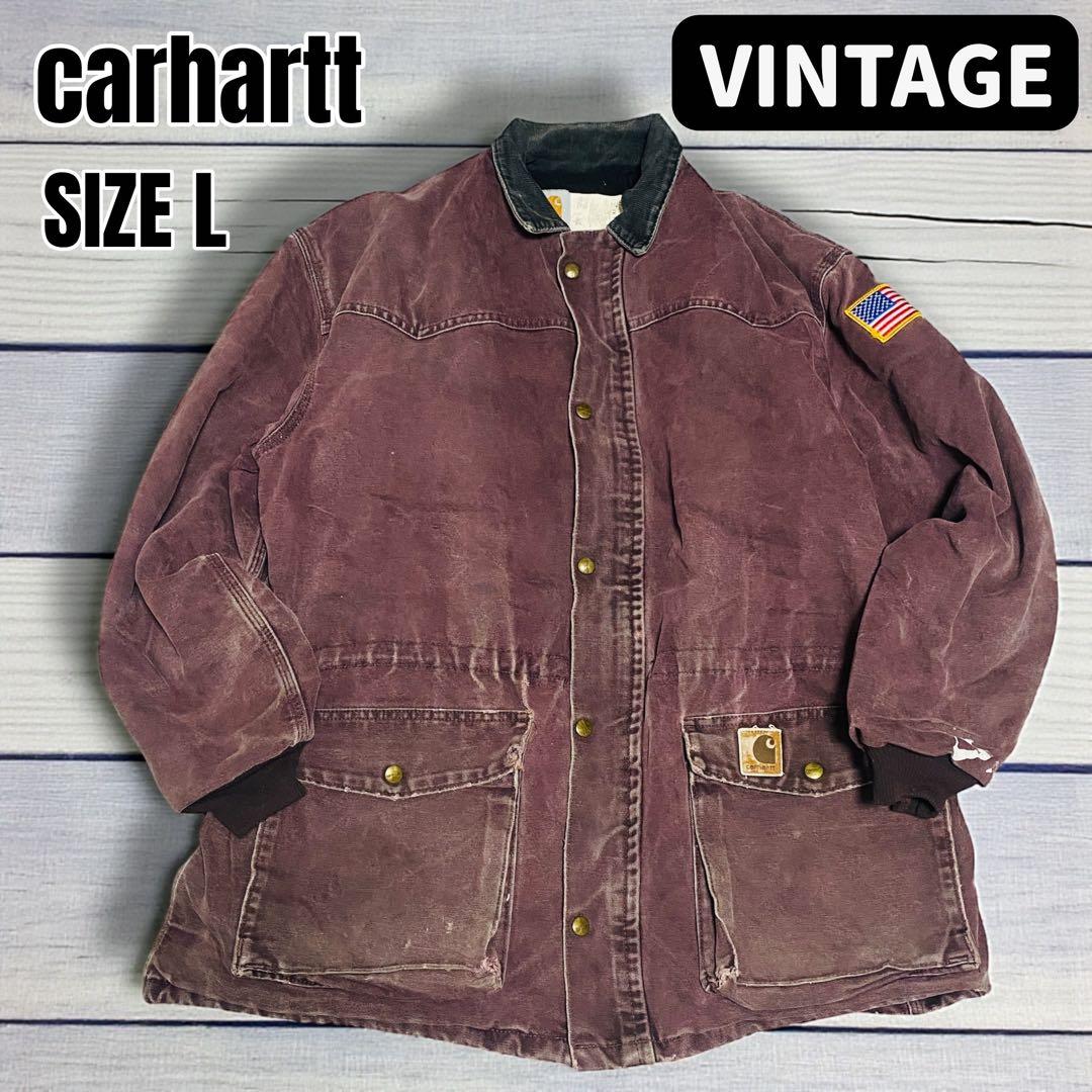 カーハート　carhartt ダックワーク　ジャケット　襟コーデュロイ