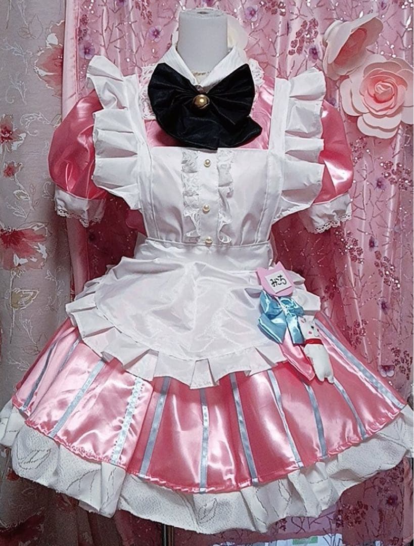 10cm ぬい服 水色チェックマリンセーラー服 セーラー服 水色襟